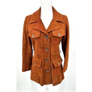vintage new england sportwear co suede jacket Coat Size 8 Women’s Flaws Leather